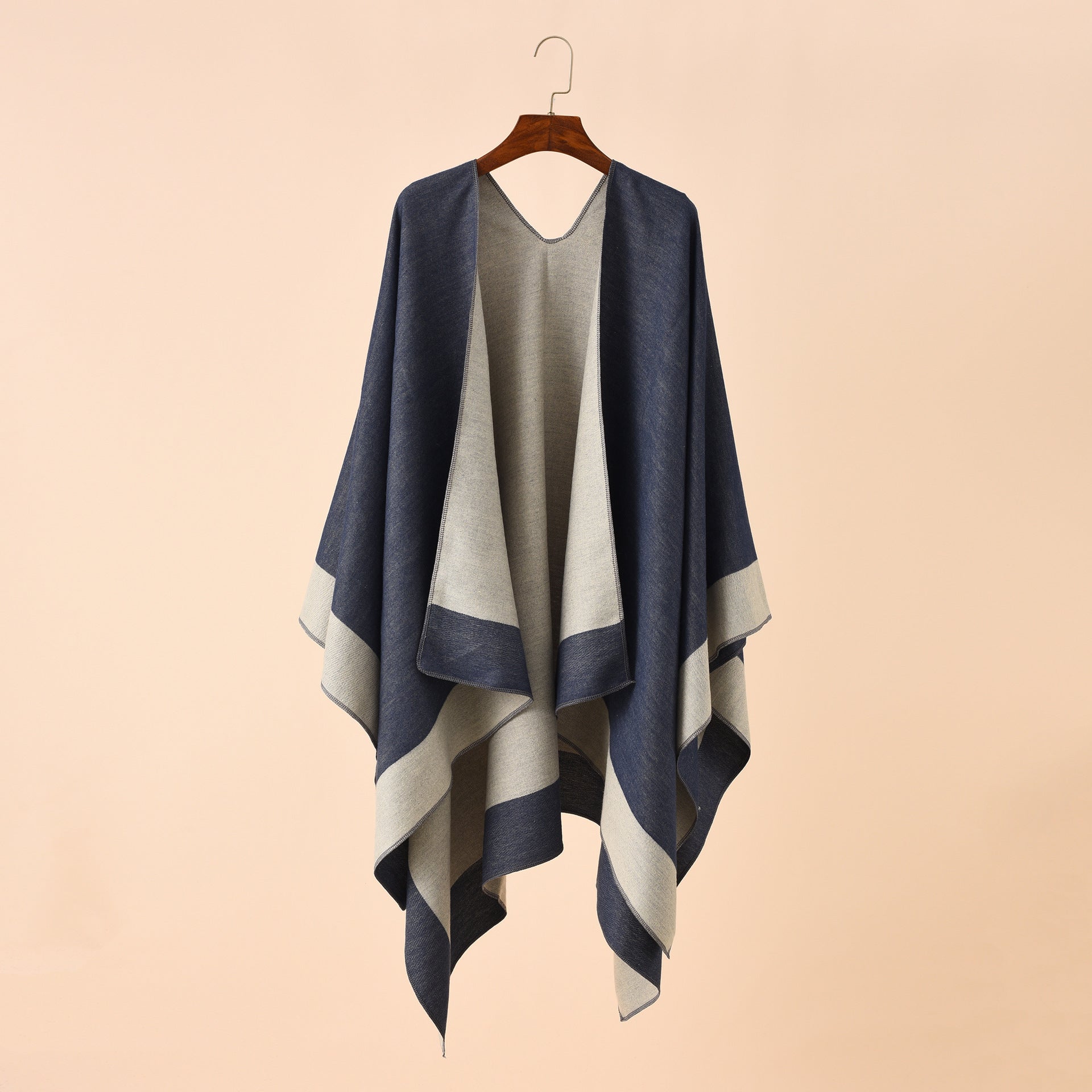 Double-sided Plaid Cashmere Shawl Coat