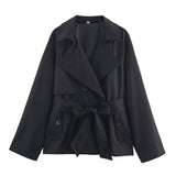 Women's Loose Short Trench Coat
