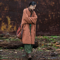 Vertical Plaid Women's Cotton-padded Robe