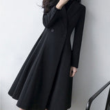 Autumn New Plus Size Women's Long Suit Trench Coat