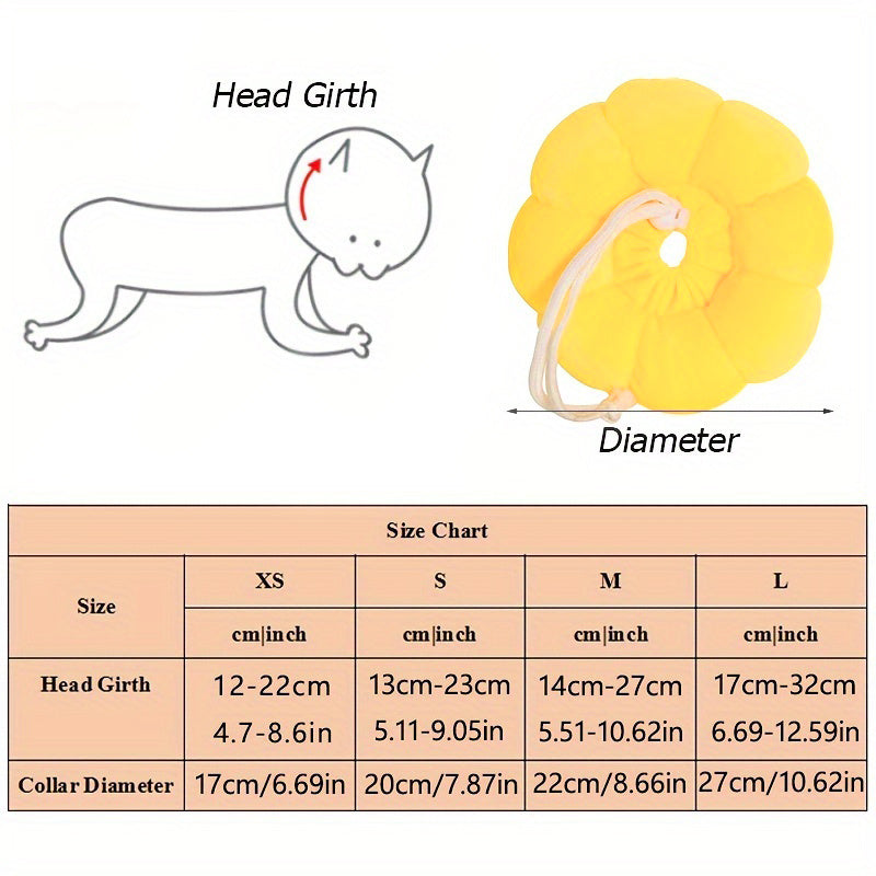 Cute Sunflower Neck Cone Recovery Collar