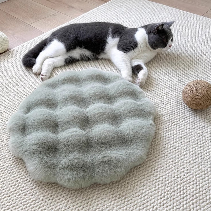 Warm Sleep Round Plush Pet Pad