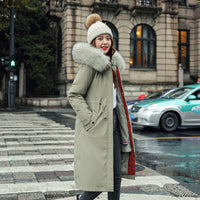 Women's Long Two-way Cotton-padded Clothes Fleece Trench Coat