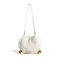 Leather Chinese Satin Crossbody Bag