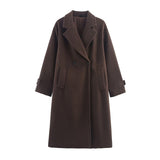 Women's Woolen Wide Version Long-cut Coat
