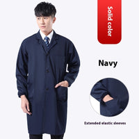 Work Clothes Blue Long Sleeve Dustproof Unlined Long Gown