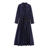 Fashionable Poplin Shirt Dress