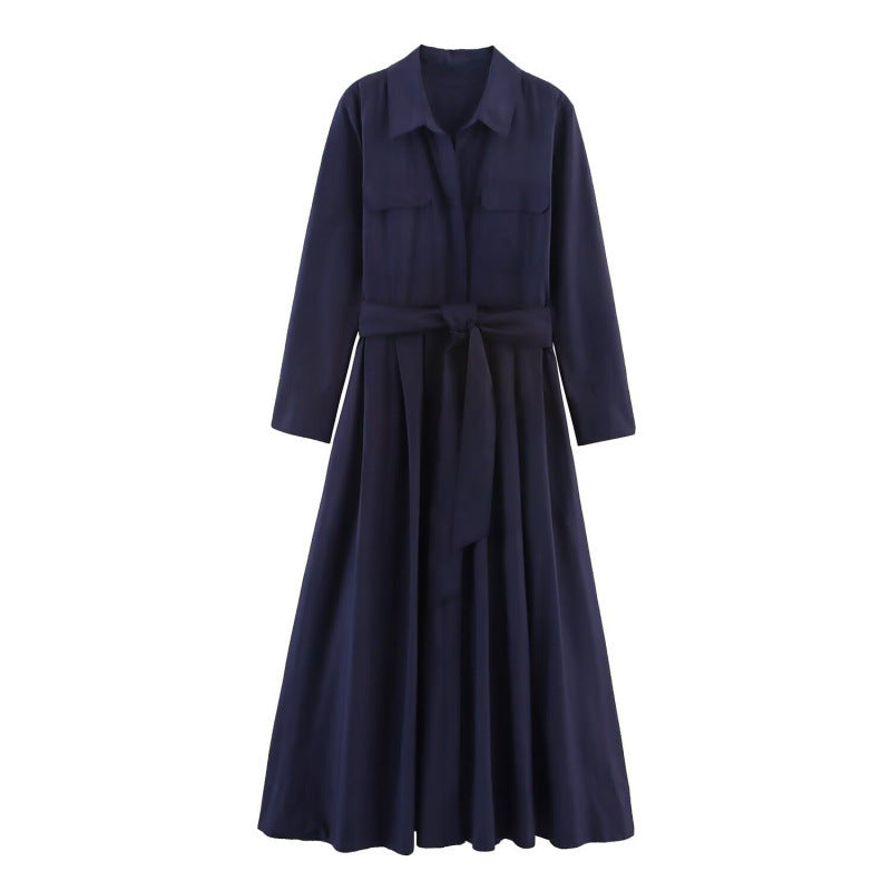 Fashionable Poplin Shirt Dress