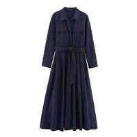 Fashionable Poplin Shirt Dress