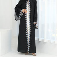 Dubai Flower Embroidered Cardigan Robe LR909