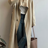 Women's Stand Collar Mid-length Trench Coat