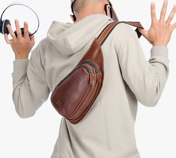 Crazy Horse Leather Chest Bag