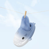 Waterproof Gradient Shark Cotton Slipper