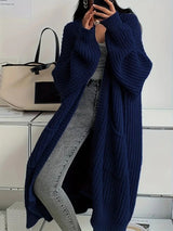 Long Sweater Coat Loose Long-sleeved Knitted Cardigan