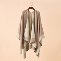 Double-sided Plaid Cashmere Shawl Coat