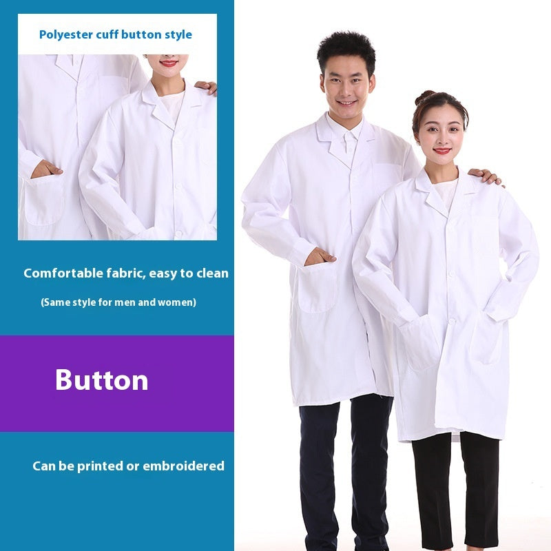 Long Sleeve Lab White Coat Men And Women