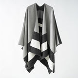 Double-sided Plaid Cashmere Shawl Coat