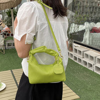 PU Leather Pleated Cloud Small Messenger Bags