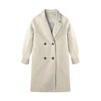 Women's Mid-length Woolen Coat Thickened Small
