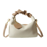PU Leather Pleated Cloud Small Messenger Bags