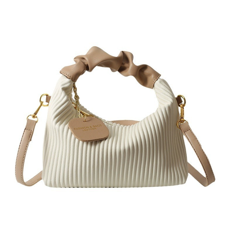 PU Leather Pleated Cloud Small Messenger Bags