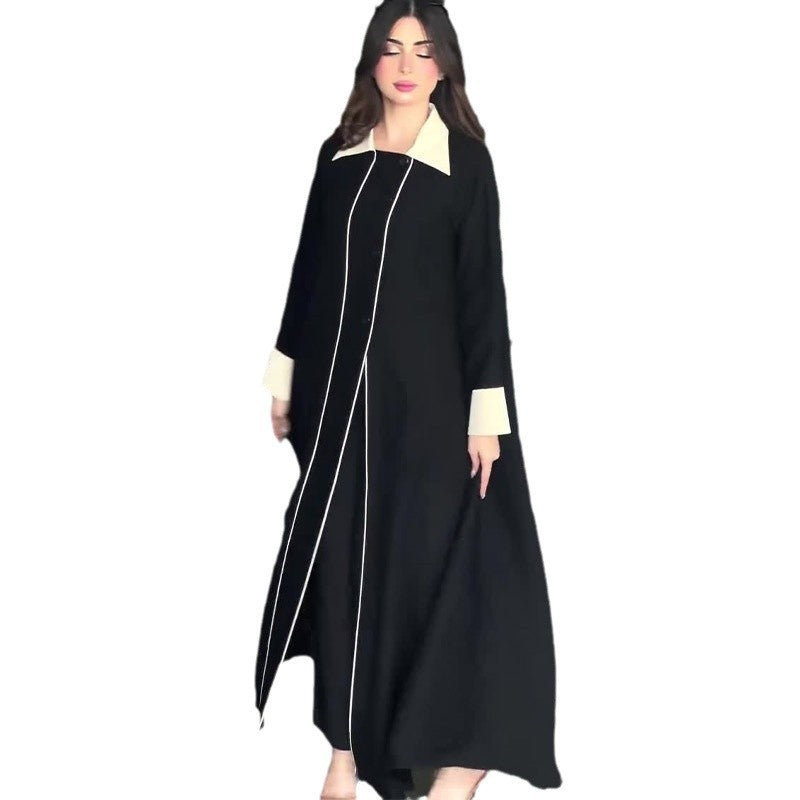 Women's Retro Biker's Mid-length Coat