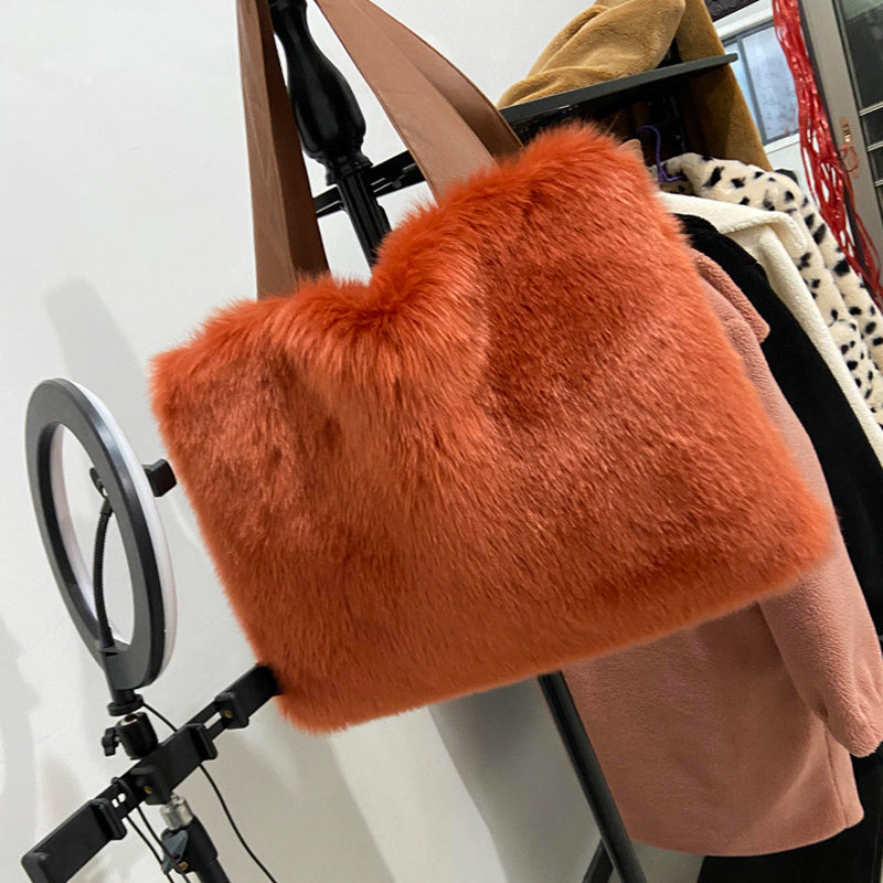 Women's Shoulder Fur Plush Bags