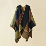 Double-sided Plaid Cashmere Shawl Coat