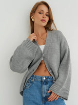 Thick Knit Cardigan Baggy Coat