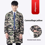 Work Clothes Blue Long Sleeve Dustproof Unlined Long Gown