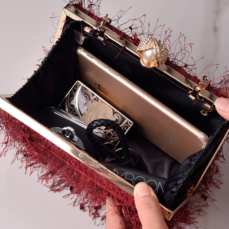 Women Tassel Square Handbags