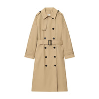 Women's Long Graceful And Fashionable Double Breasted Trench Coat