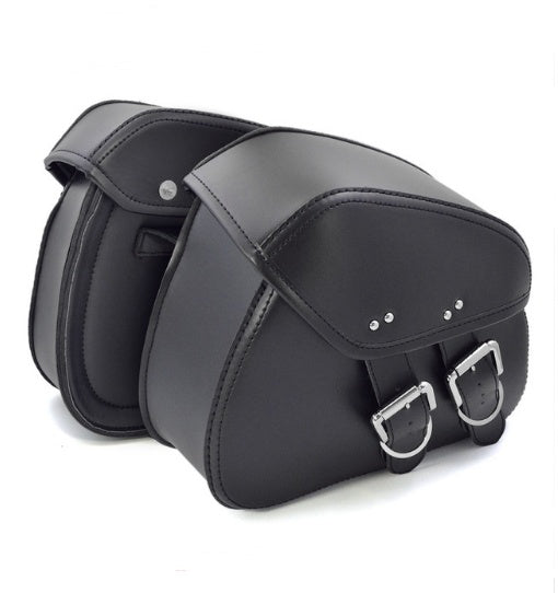 Black PU Leather Saddle Bags Pouch