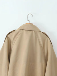 Autumn Elegant Double-breasted Mid-length Trench Coat
