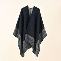 Double-sided Plaid Cashmere Shawl Coat