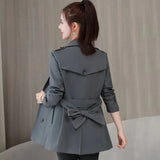 Elegant Slimming British Style Petite Top Student Double Breasted Coat