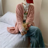 Autumn And Winter Korean Style Lazy Wind Coat Long Sweater Coat