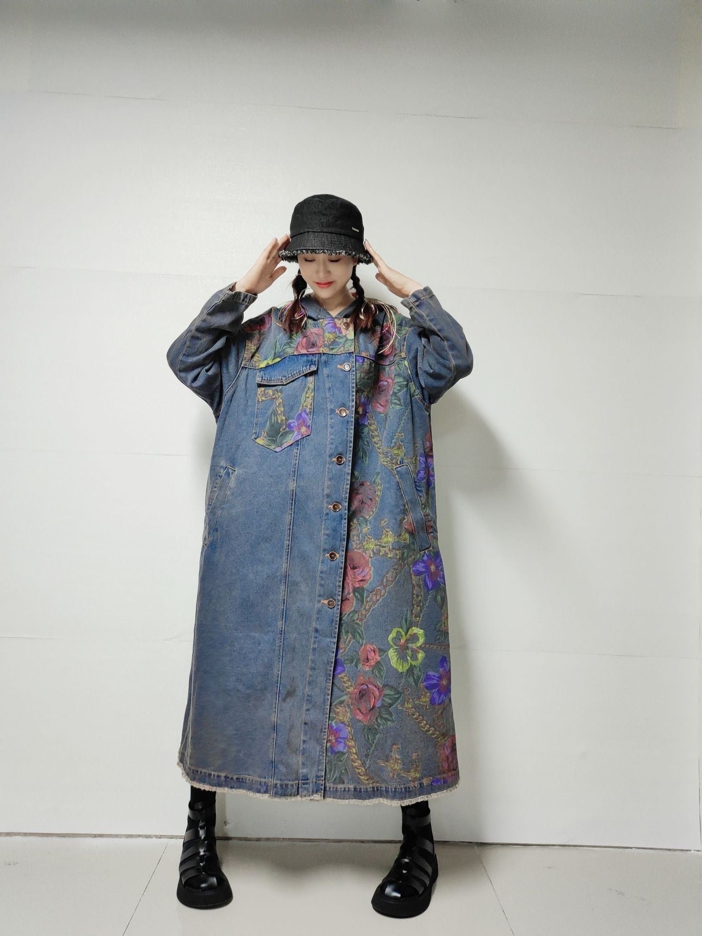 Women's Washed Do The Old Cowboy Coat Loose Casual Retro