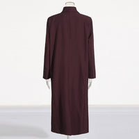 Pure Color All-matching Angola Red Long-cut Coat