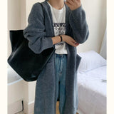 Autumn And Winter Korean Style Lazy Wind Coat Long Sweater Coat