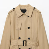 Women's Long Graceful And Fashionable Double Breasted Trench Coat
