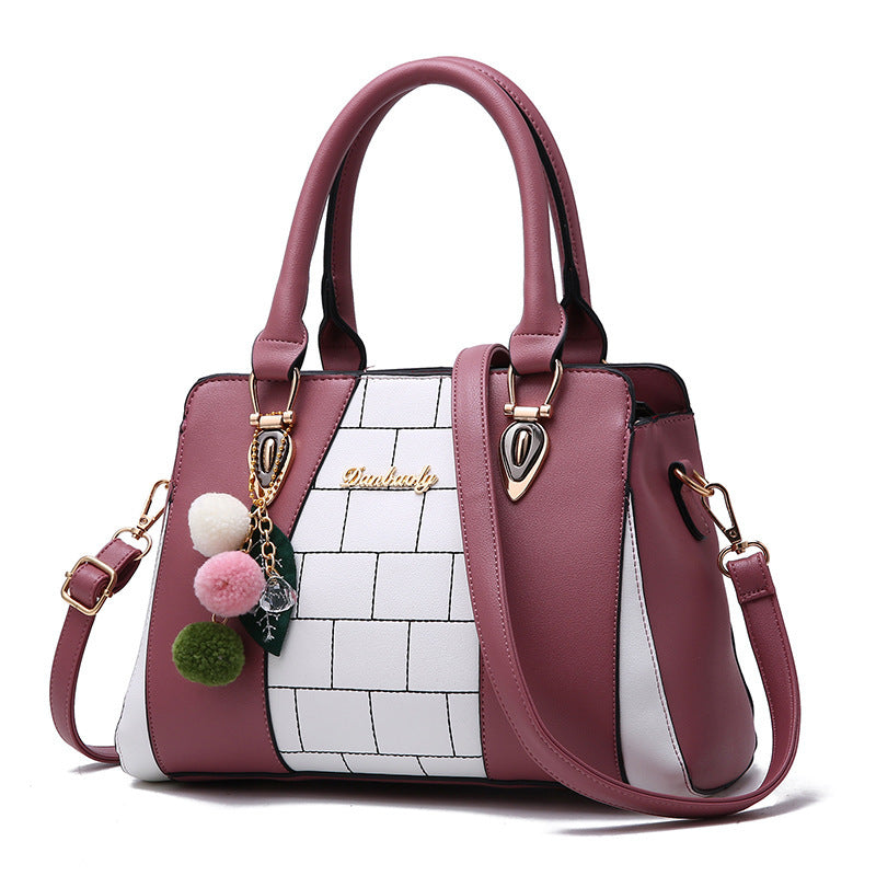 Zipper Square Shoulder Women Handbag