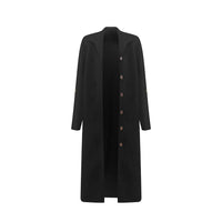 Long Below The Knee Trendy Solid Color Women's Trench Coat
