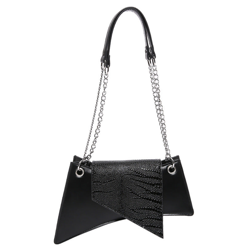 Leather Glossy Stone Pattern Pouch