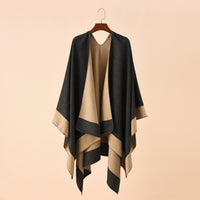 Double-sided Plaid Cashmere Shawl Coat