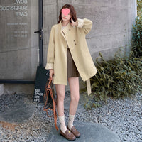 Khaki Short Stand Collar Windbreaker For Women Autumn New Small Super Beautiful Feeling British Style Coat