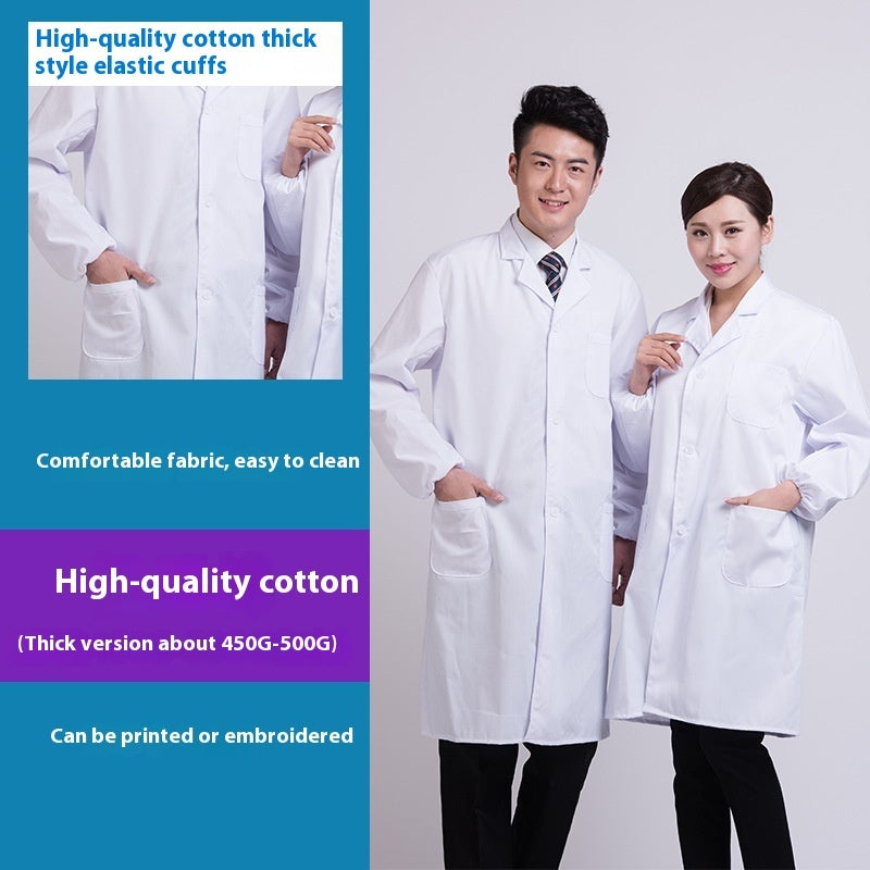 Long Sleeve Lab White Coat Men And Women
