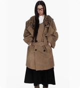 Hooded Patchwork Windbreaker Jacket For Women