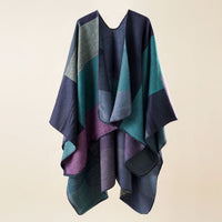 Double-sided Plaid Cashmere Shawl Coat