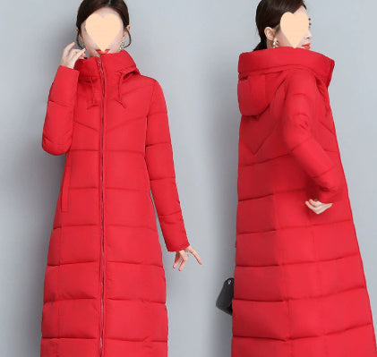 Western Style Plus Size Cotton-padded Clothes Mother's Clothes Winter Clothing Mid-length Cotton-padded Clothes Acrylic Fiber